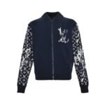 Louis Vuitton floral jacquard logo knitted jacket