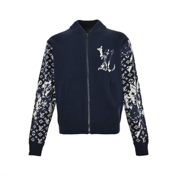 Louis Vuitton floral jacquard logo knitted jacket