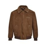 Louis Vuitton Embroidered stitching suede bomber jacket