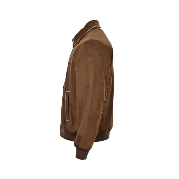 Louis Vuitton Embroidered stitching suede bomber jacket