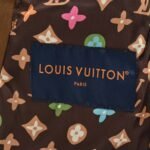 Louis Vuitton Embroidered stitching suede bomber jacket