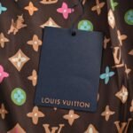 Louis Vuitton Embroidered stitching suede bomber jacket