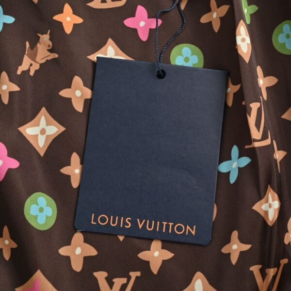 Louis Vuitton Embroidered stitching suede bomber jacket