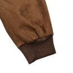 Louis Vuitton Embroidered stitching suede bomber jacket