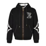 Louis Vuitton Intarsia Knit Zip-Up Hooded Jacket