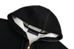 Louis Vuitton Intarsia Knit Zip-Up Hooded Jacket
