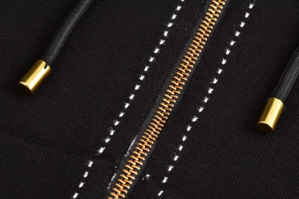 Louis Vuitton Intarsia Knit Zip-Up Hooded Jacket