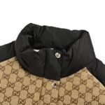 Gucci 22Fw Hooded down vest in jacquard canvas with obscure G