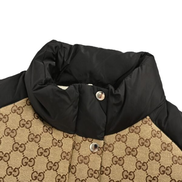 Gucci 22Fw Hooded down vest in jacquard canvas with obscure G