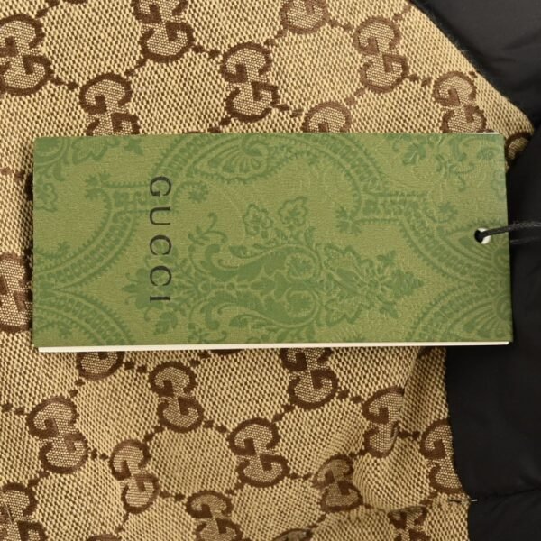 Gucci 22Fw Hooded down vest in jacquard canvas with obscure G