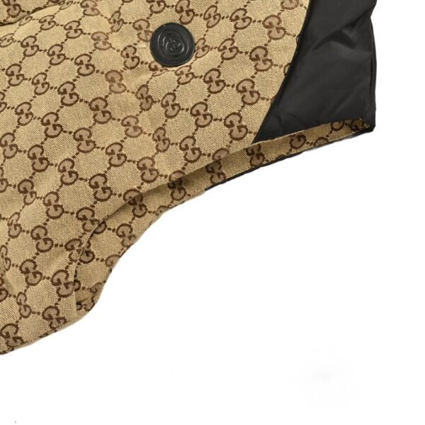 Gucci 22Fw Hooded down vest in jacquard canvas with obscure G
