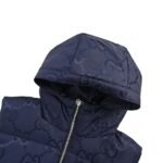 Gucci 22Fw Hooded down vest in jacquard canvas with obscure G