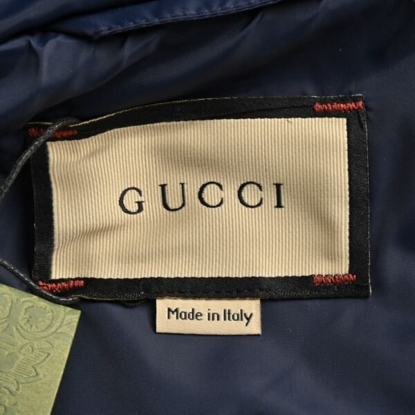 Gucci 22Fw Hooded down vest in jacquard canvas with obscure G