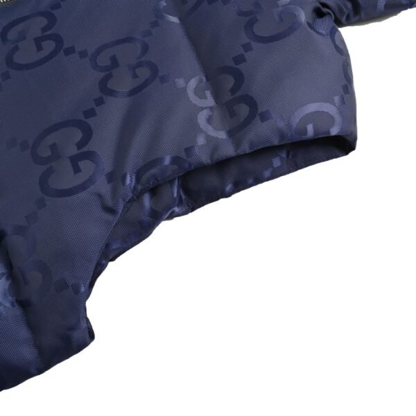 Gucci 22Fw Hooded down vest in jacquard canvas with obscure G