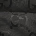 Gucci 22Fw Hooded down vest in jacquard canvas with obscure G