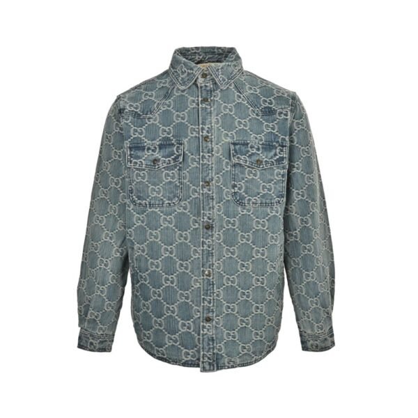 Gucci  24Fw Double G jacquard quilted denim jacket