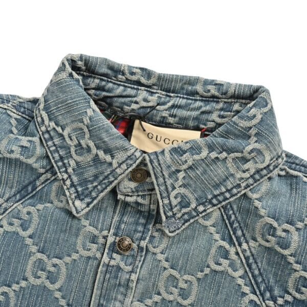 Gucci  24Fw Double G jacquard quilted denim jacket