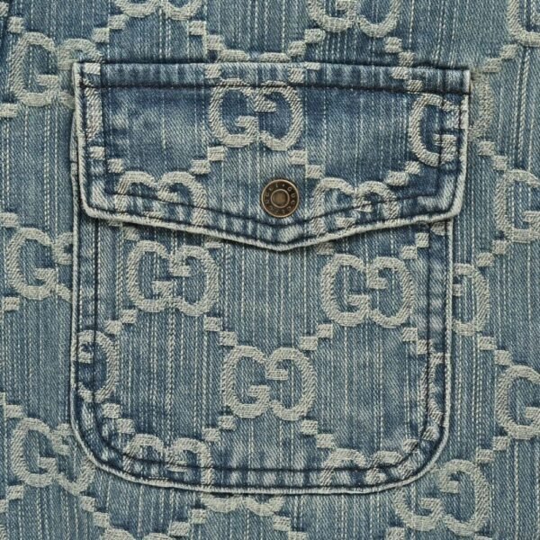 Gucci  24Fw Double G jacquard quilted denim jacket