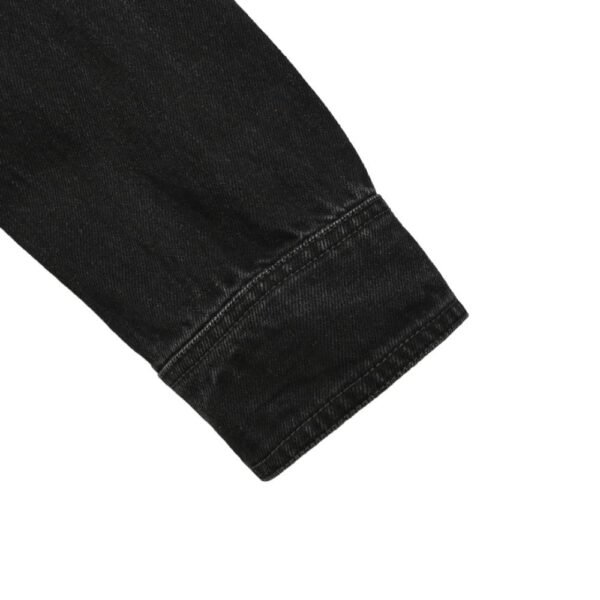 Gucci  24Fw embroidered washed denim shirt jacket Black