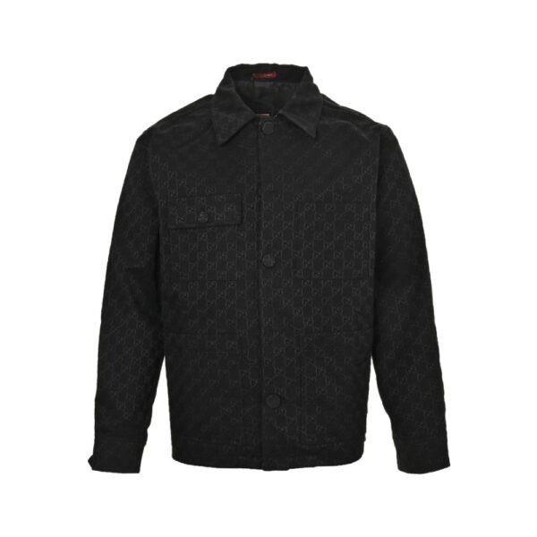 Gucci  24Fw Double G jacquard canvas shirt jacket suit Black