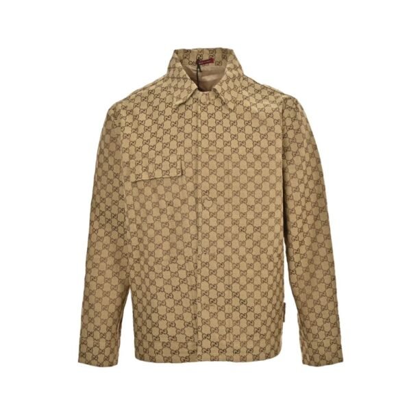 Gucci  24Fw Double G jacquard canvas shirt jacket suit Yellow