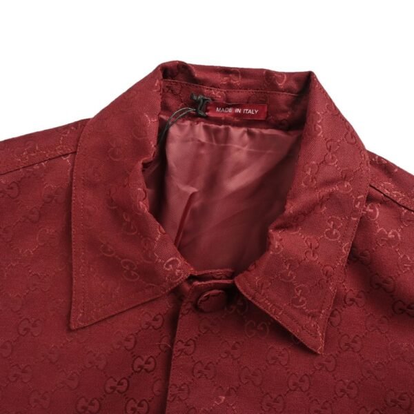 Gucci  24Fw Double G jacquard canvas shirt jacket suit Red