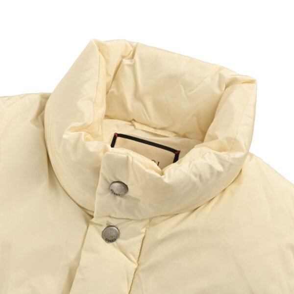 Gucci 22ss red and green ribbon down jacket White