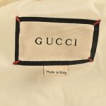 Gucci 22ss red and green ribbon down jacket White