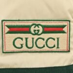 Gucci 22ss red and green ribbon down jacket White