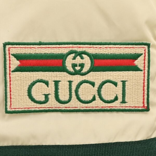 Gucci 22ss red and green ribbon down jacket White