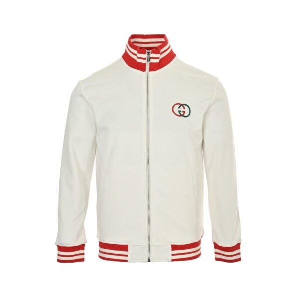 Gucci Embroidered Double G Jacket White
