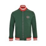 Gucci  Embroidered Double G Jacket Green