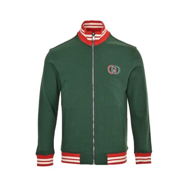 Gucci  Embroidered Double G Jacket Green