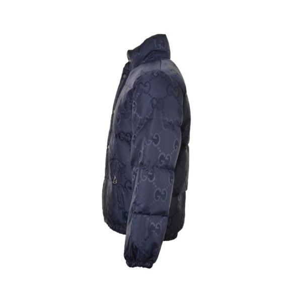 Gucci 23Fw Double G pattern jacquard down jacket Green