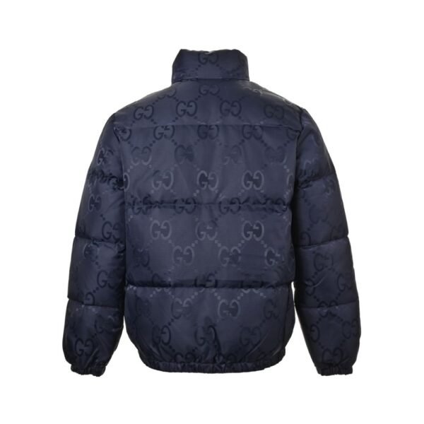 Gucci 23Fw Double G pattern jacquard down jacket Green