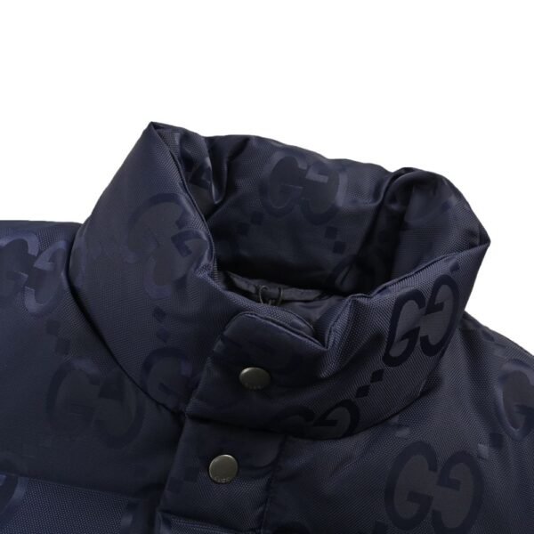Gucci 23Fw Double G pattern jacquard down jacket Green