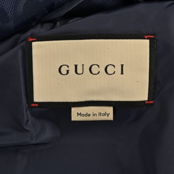Gucci 23Fw Double G pattern jacquard down jacket Green