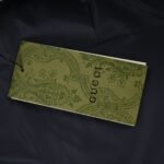 Gucci 23Fw Double G pattern jacquard down jacket Green