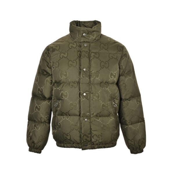 Gucci 23Fw Double G pattern jacquard down jacket