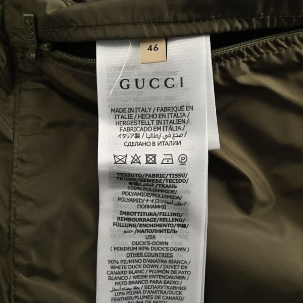 Gucci 23Fw Double G pattern jacquard down jacket
