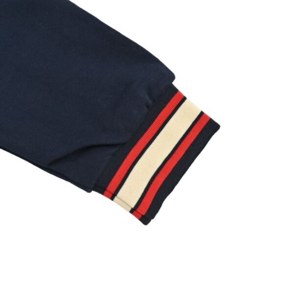 Gucci 24Fw Towel embroidery double G patchwork zipper jacket Black