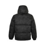 Gucci 24Fw Hooded down jacket in jacquard canvas with Double G pattern Black