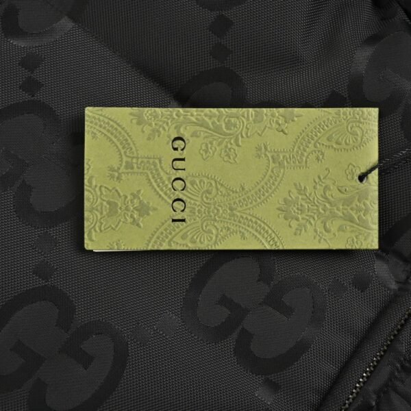 Gucci 24Fw Hooded down jacket in jacquard canvas with Double G pattern Black