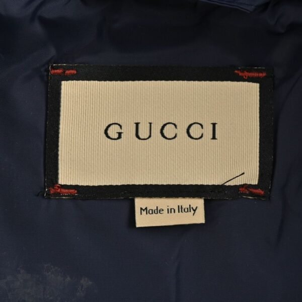 Gucci 24Fw Hooded down jacket in jacquard canvas with Double G pattern Blue