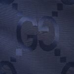 Gucci 24Fw Hooded down jacket in jacquard canvas with Double G pattern Blue