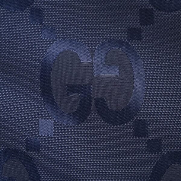 Gucci 24Fw Hooded down jacket in jacquard canvas with Double G pattern Blue