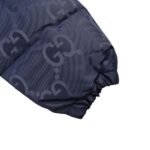 Gucci 24Fw Hooded down jacket in jacquard canvas with Double G pattern Blue