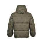 Gucci 24Fw Hooded down jacket in jacquard canvas with Double G pattern