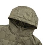 Gucci 24Fw Hooded down jacket in jacquard canvas with Double G pattern