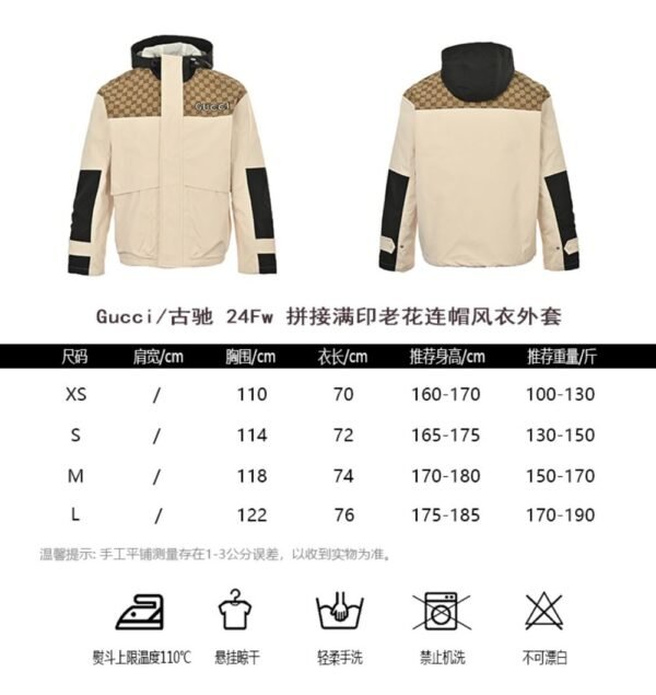 Gucci 24Fw Printed Hooded Windbreaker Jacket